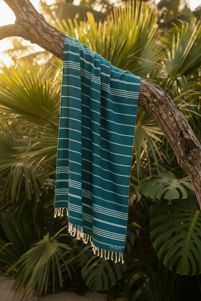 Classic Sultan Dark Teal Turkish Towel Silk Dervish Turkish Cotton Towels