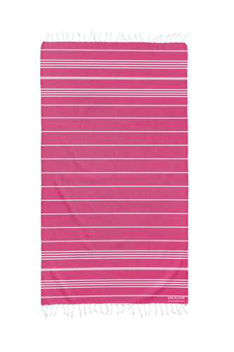 Classic Sultan Fuchsia Turkish Towel - Silk Dervish Turkish Towels Gold Coast Australia