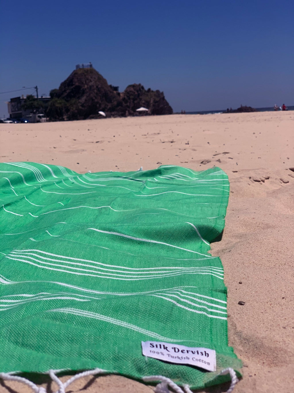 Classic Sultan Green Turkish Towel - Silk Dervish Turkish Towels Gold Coast Australia