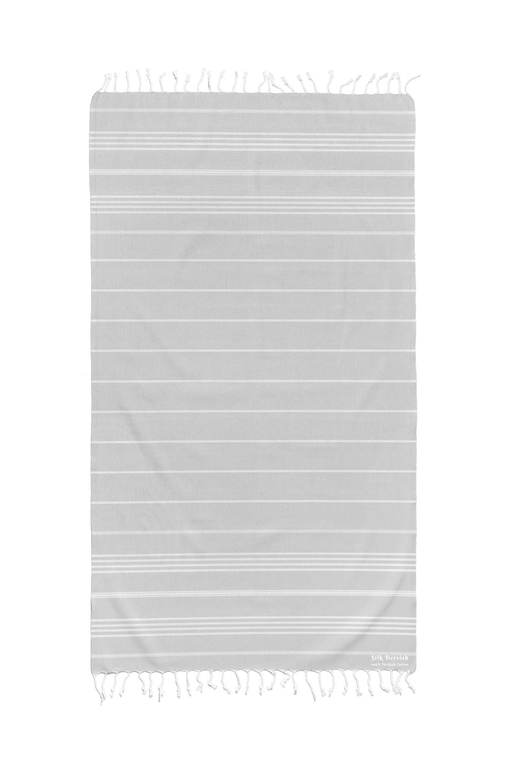 Classic Sultan Light Grey Turkish Towel - Silk Dervish Turkish Towels Gold Coast Australia