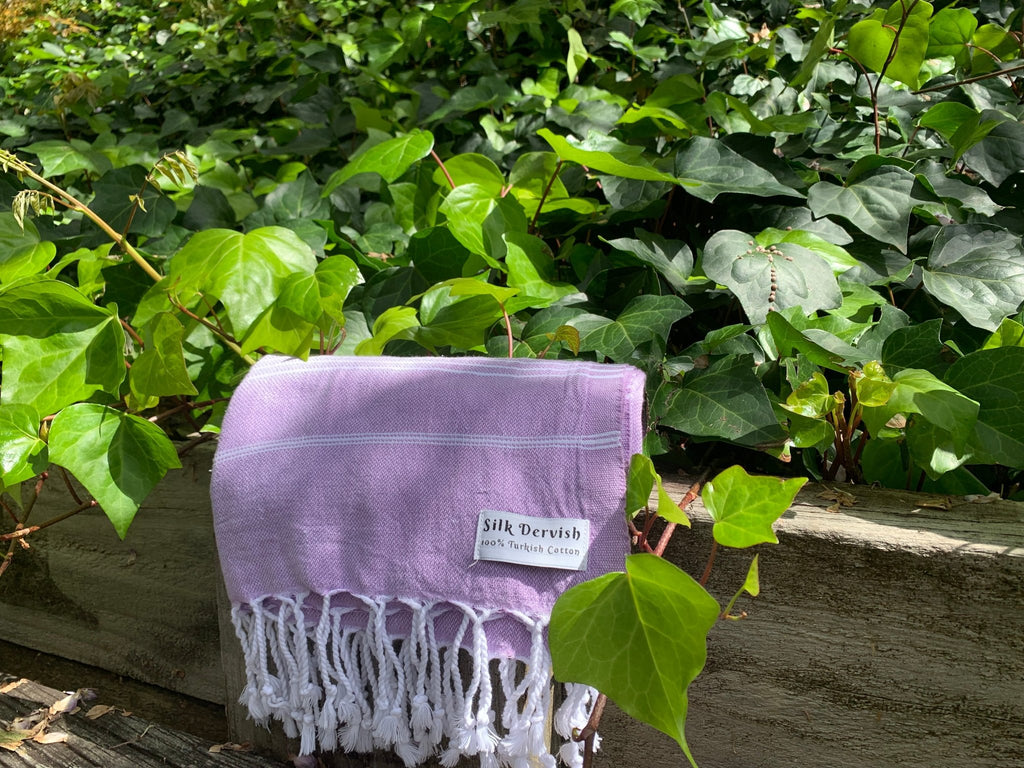 Classic Sultan Lilac Turkish Towel - Silk Dervish Turkish Towels Gold Coast Australia