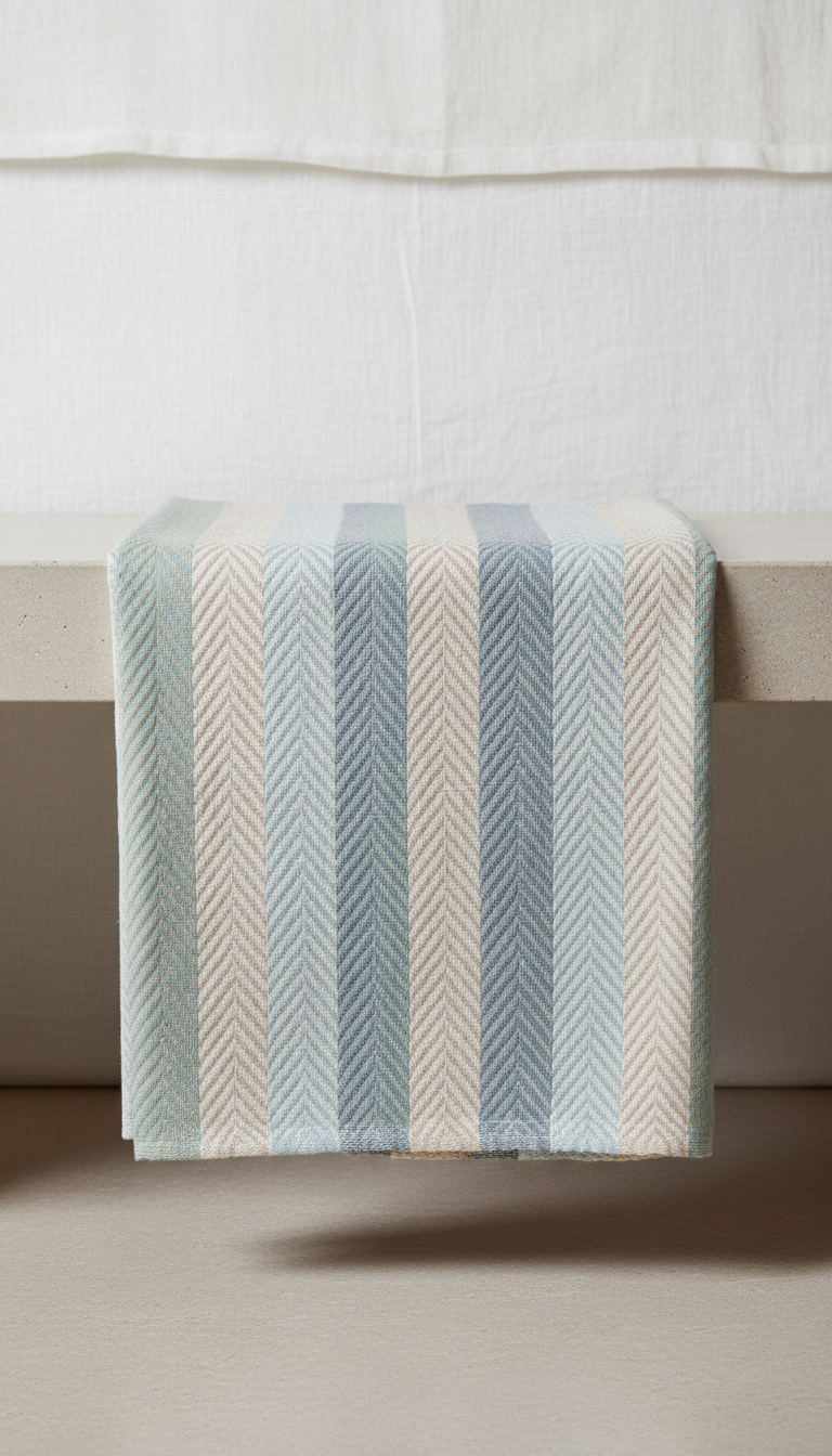 Herringbone Linen Beach Towel