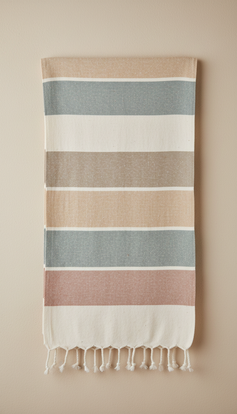 Turkish Cotton Bath Towel – Loomed Texture