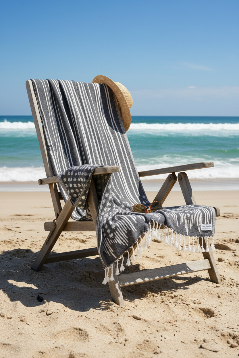Folia Turkish Towel Black Silk Dervish Turkish Cotton Towels