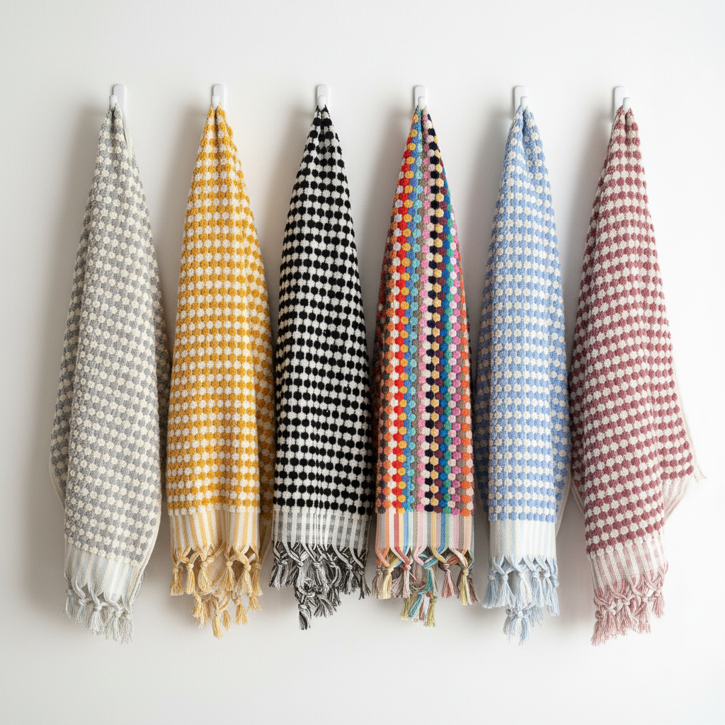 Hand Towel Pompom Turkish Terry Towel Silk Dervish Turkish Cotton Towels
