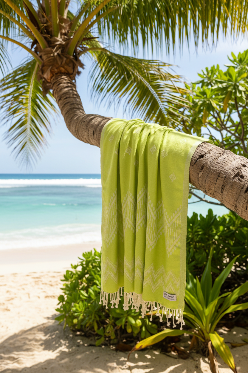 Trio Turkish Towel Lime Silk Dervish Turkish Cotton Towels