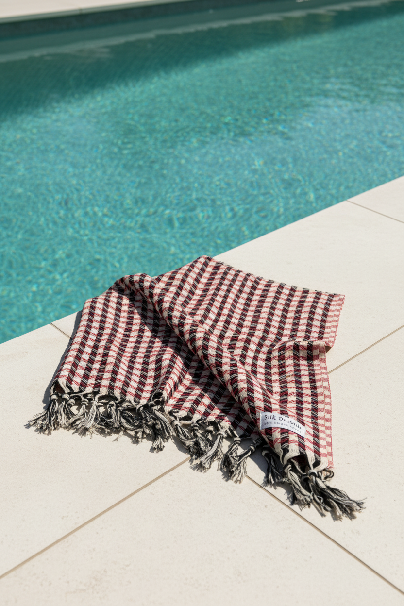 Troy Turkish Towel Red Silk Dervish Turkish Cotton Towels