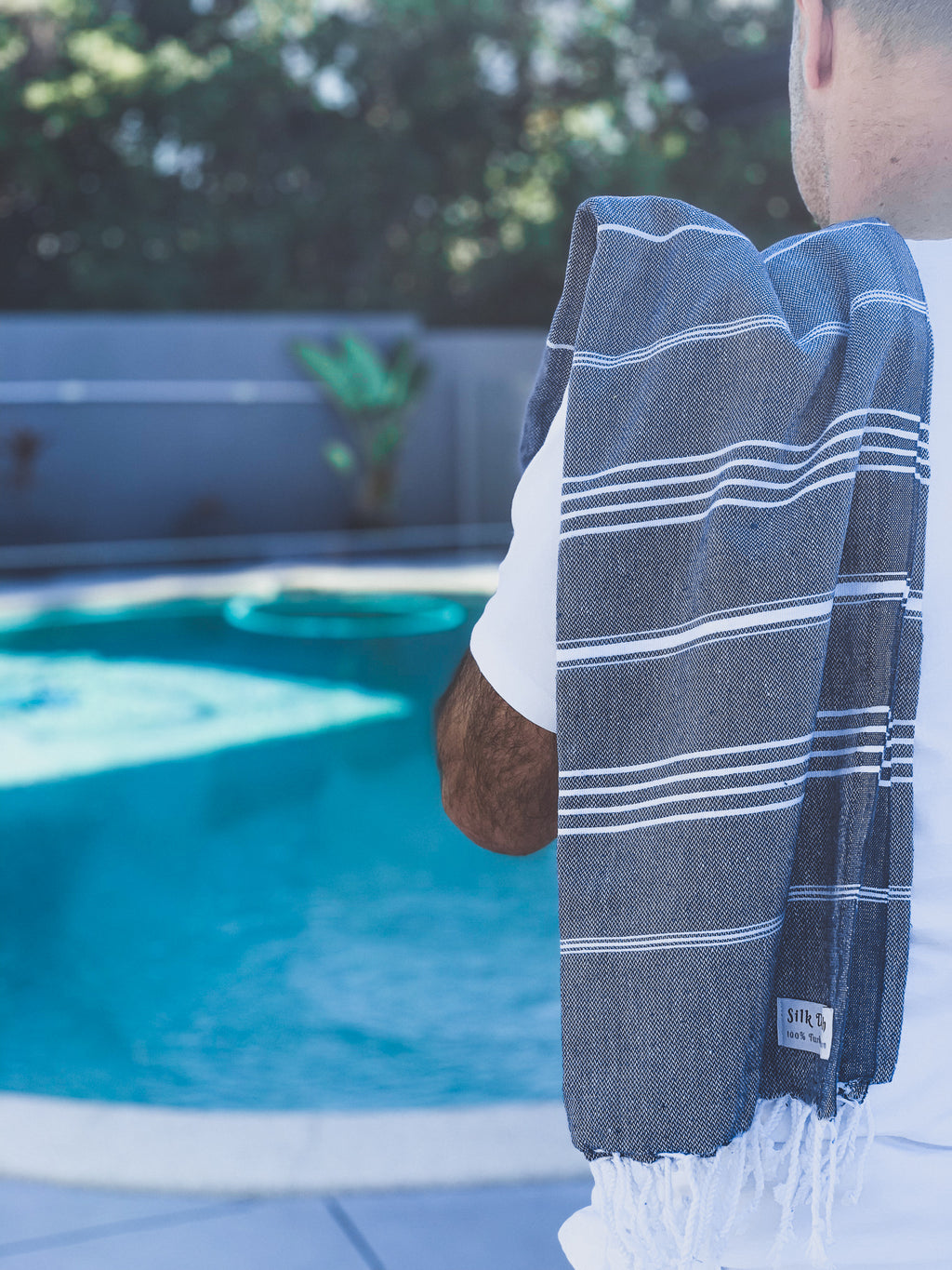 Classic Sultan Navy Turkish Towel - Silk Dervish, Turkish Cotton Towel