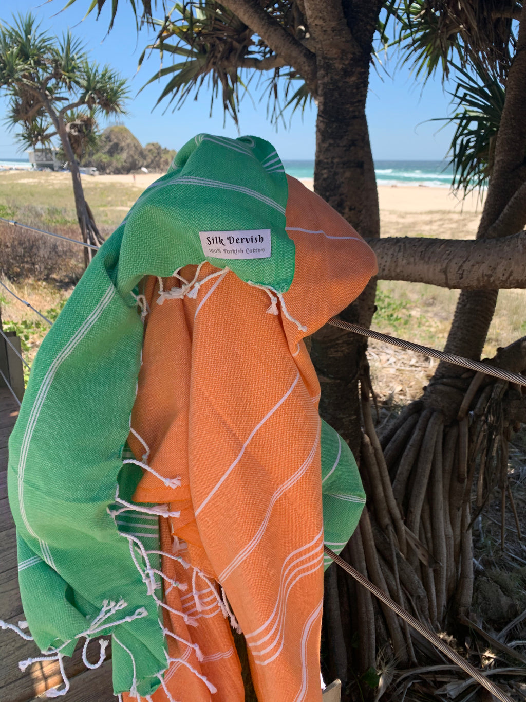 Classic Sultan Orange Turkish Towel - Silk Dervish, Turkish Cotton Towel