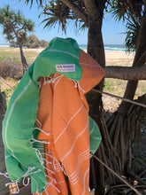 Load image into Gallery viewer, Classic Sultan Orange Turkish Towel - Silk Dervish, Turkish Cotton Towel
