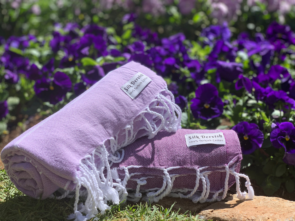 Classic Sultan Purple Turkish Towel Silk Dervish Turkish Cotton Towels