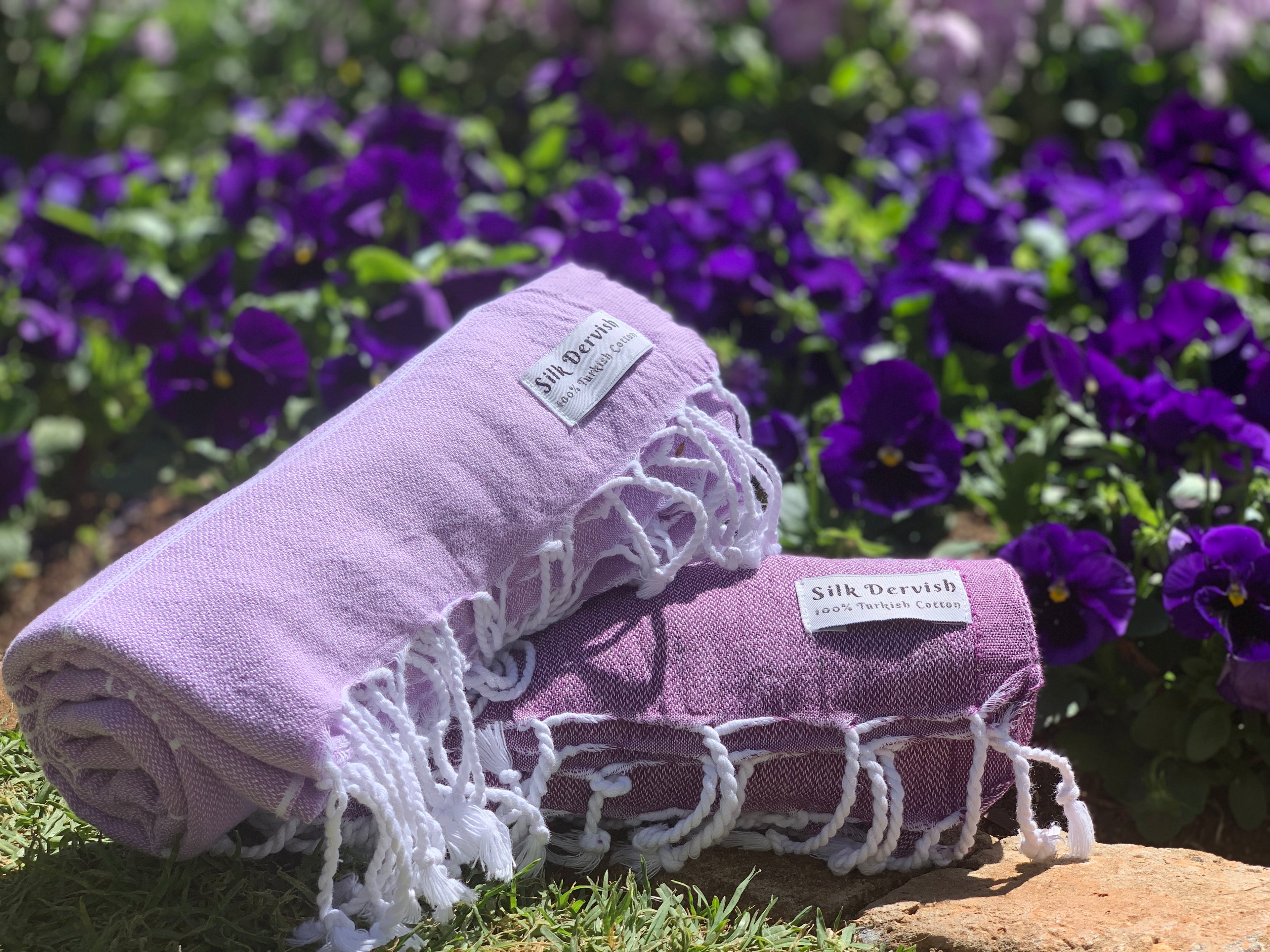 Classic Sultan Purple Turkish Towel Silk Dervish Turkish Cotton Towels