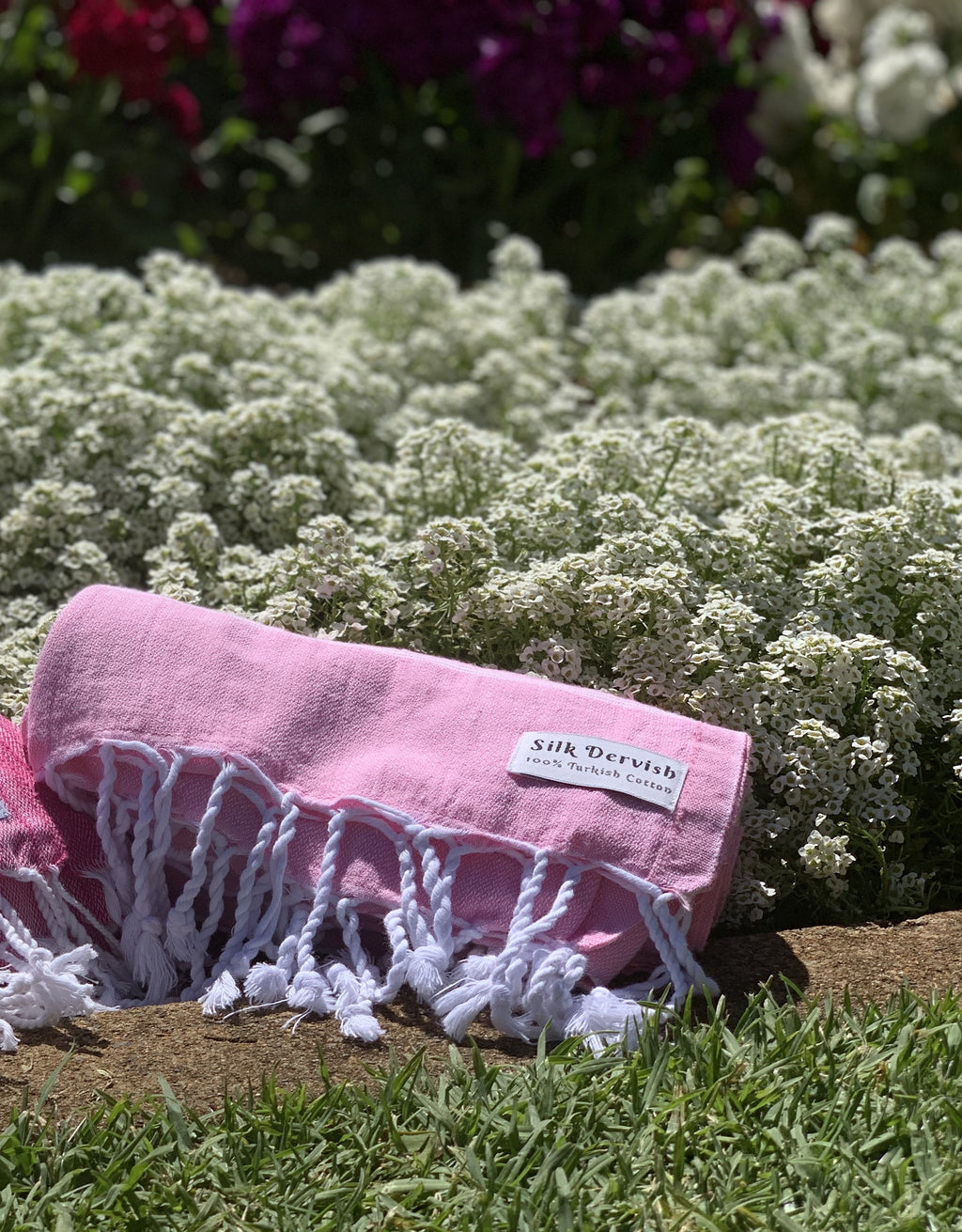 Classic Sultan Pink Turkish Towel Silk Dervish Turkish Cotton Towels