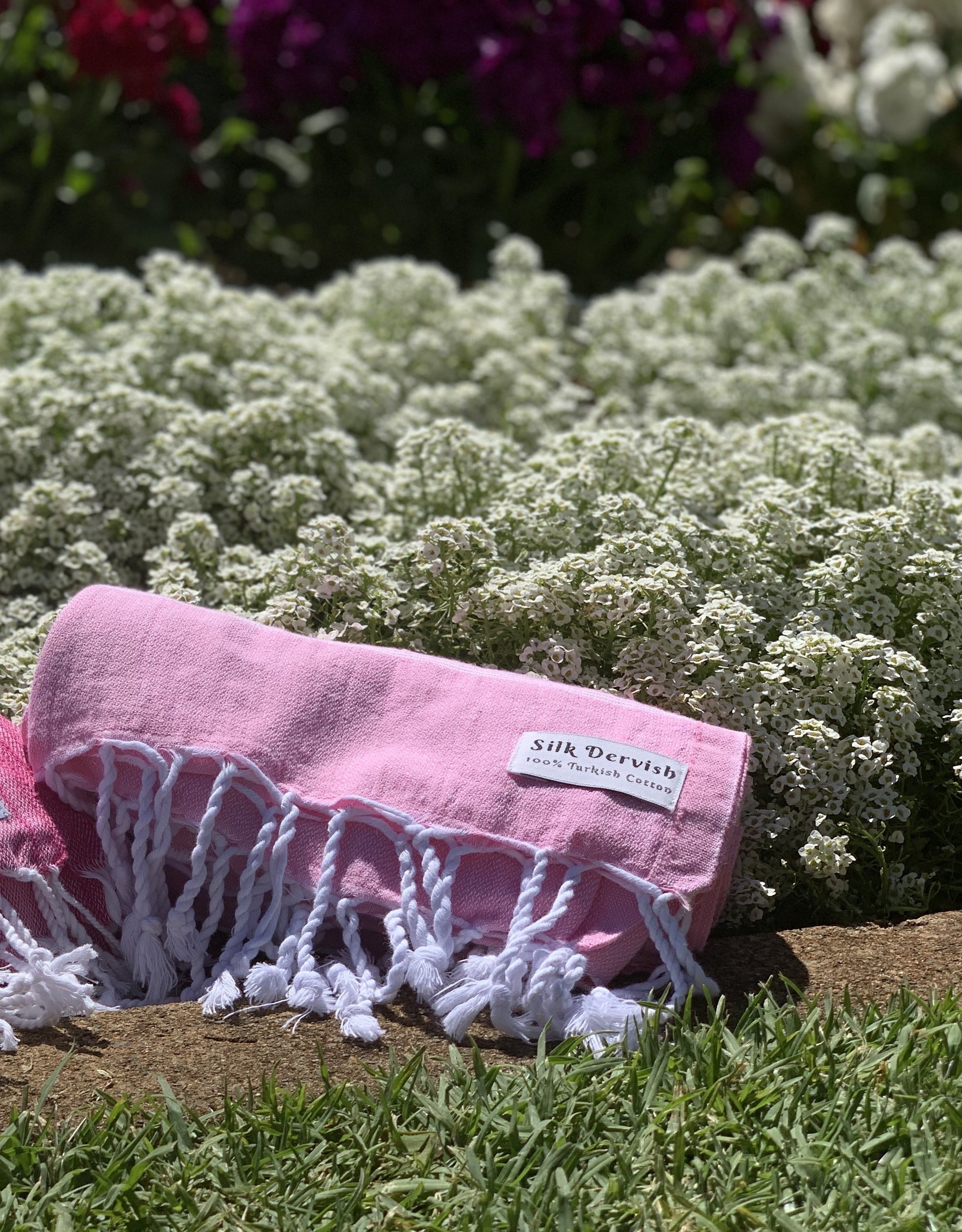 Classic Sultan Pink Turkish Towel Silk Dervish Turkish Cotton Towels