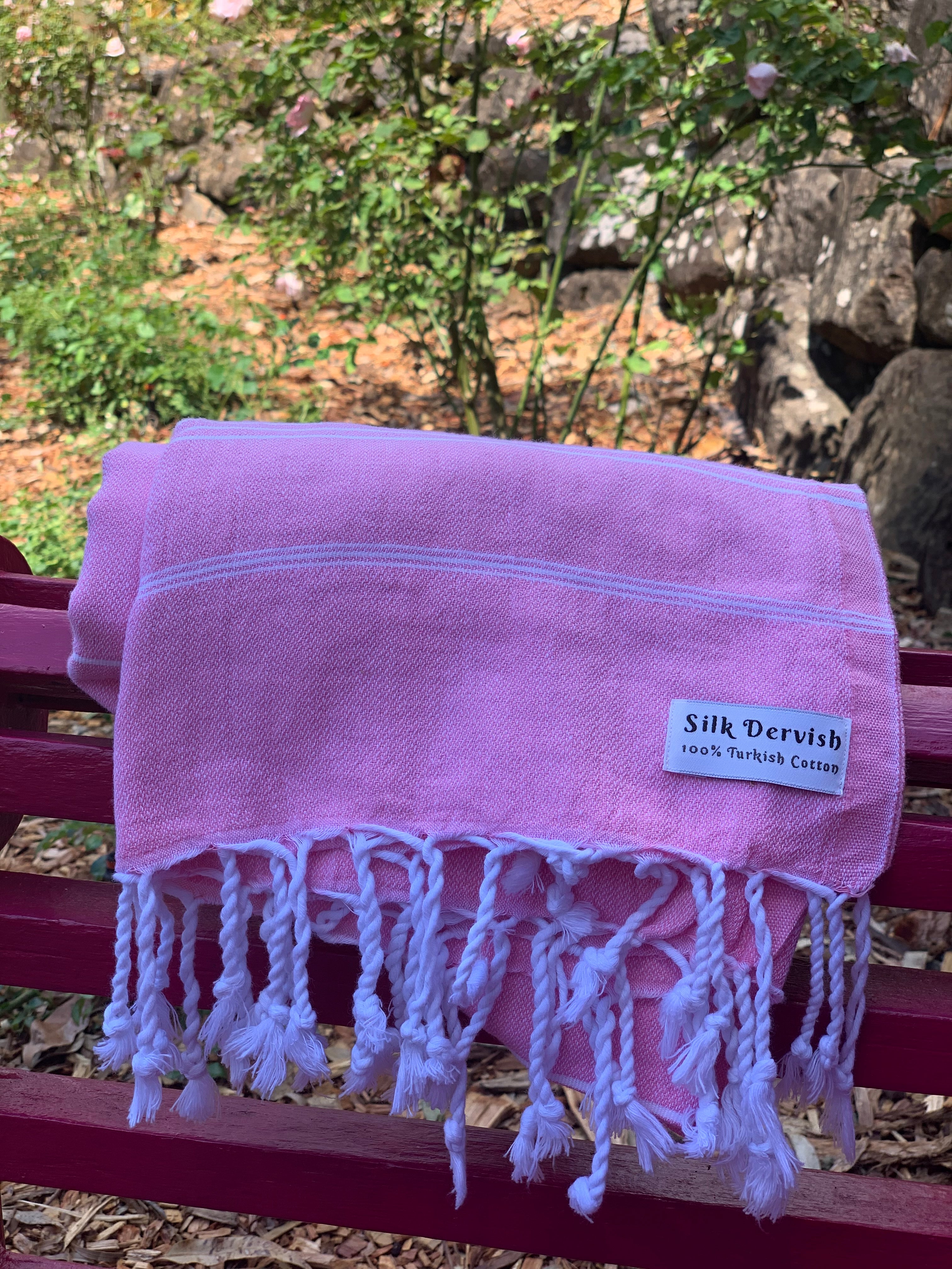 Classic Sultan Pink Turkish Towel Silk Dervish Turkish Cotton Towels