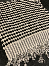 Load image into Gallery viewer, Pompom Turkish Bath Terry Towel Black Silk Dervish Turkish Cotton Towels
