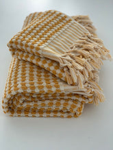 Load image into Gallery viewer, Pompom Turkish Bath Terry Towel Yellow Silk Dervish Turkish Cotton Towels
