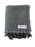 Waffle Turkish Towel Black Silk Dervish Turkish Cotton Towels