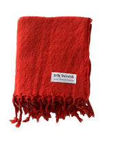 Load image into Gallery viewer, Missis Stonewashed Turkish Towel Red Silk Dervish Turkish Cotton Towels
