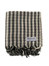 Load image into Gallery viewer, Troy Turkish Towel Grey Silk Dervish Turkish Cotton Towels
