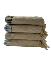 Load image into Gallery viewer, Lutti Turkish Bath Towel Black Silk Dervish Turkish Cotton Towels
