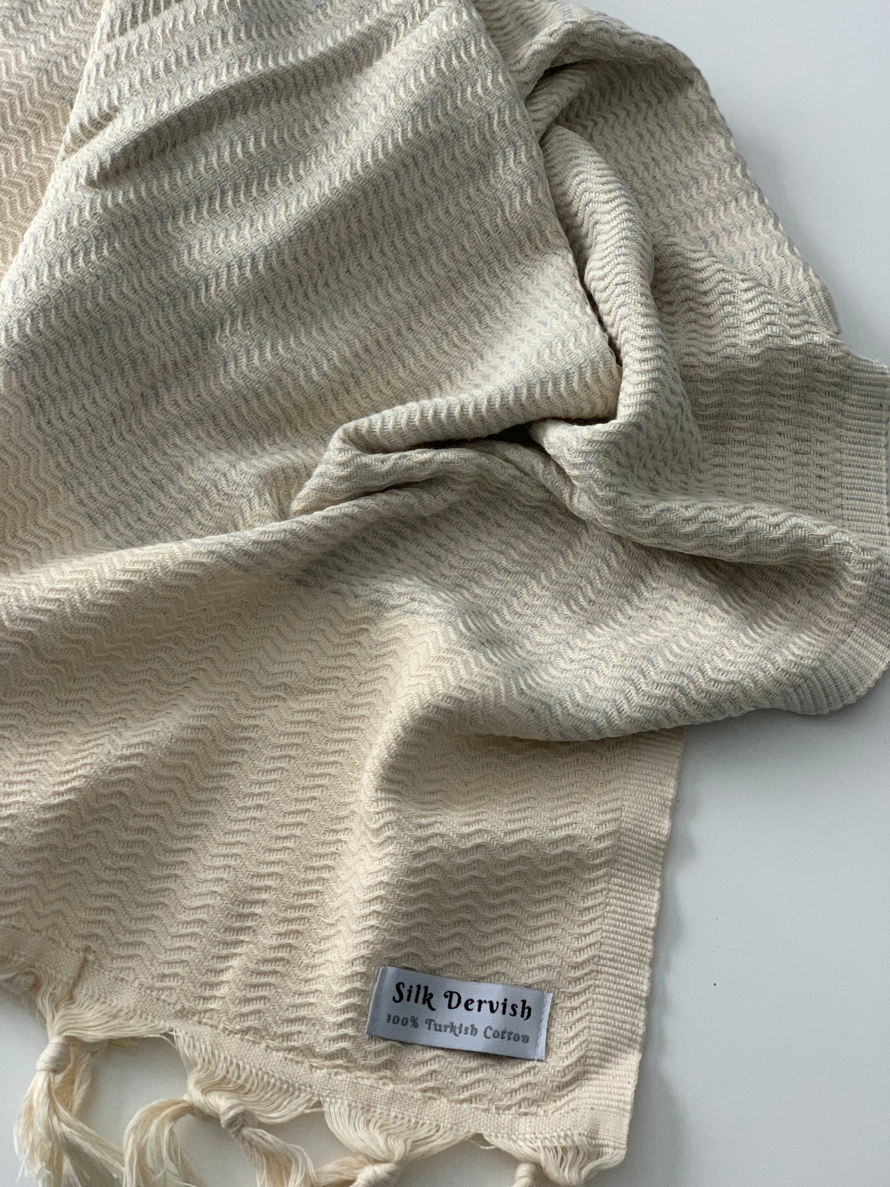 Lutti Turkish Bath Towel Grey Silk Dervish Turkish Cotton Towels