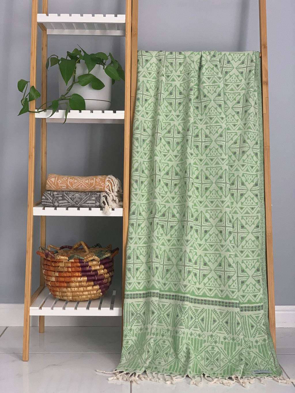 Odense Turkish Towel Green Silk Dervish Turkish Cotton Towels