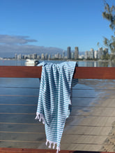 Load image into Gallery viewer, Funkky Terry Towel Sea Green Turkish Towel Silk Dervish Turkish Cotton Towels
