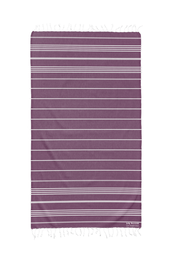 Classic Sultan Purple Beach Bath Turkish Towel - Silk Dervish Turkish Towels Gold Coast Australia