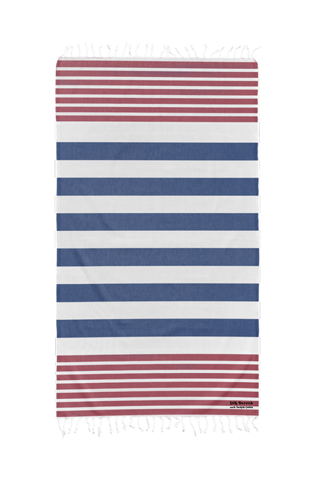 Sailor Navy Beach Bath Turkish Towel - Silk Dervish, Turkish Cotton Towel