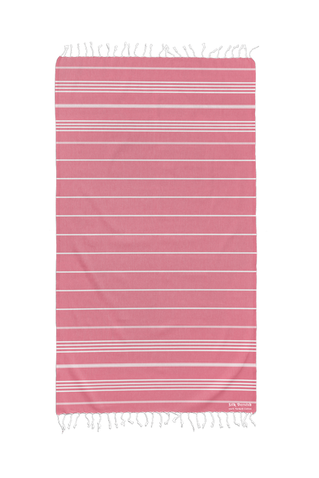 Classic Sultan Pink Beach Bath Turkish Towel - Silk Dervish, Turkish Cotton Towel