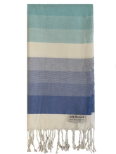 Load image into Gallery viewer, Colourful Mint Turkish Towel Silk Dervish Turkish Cotton Towels
