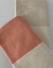 Load image into Gallery viewer, Hand Towel Chevron Herringbone Turkish Towel Silk Dervish Turkish Cotton Towels
