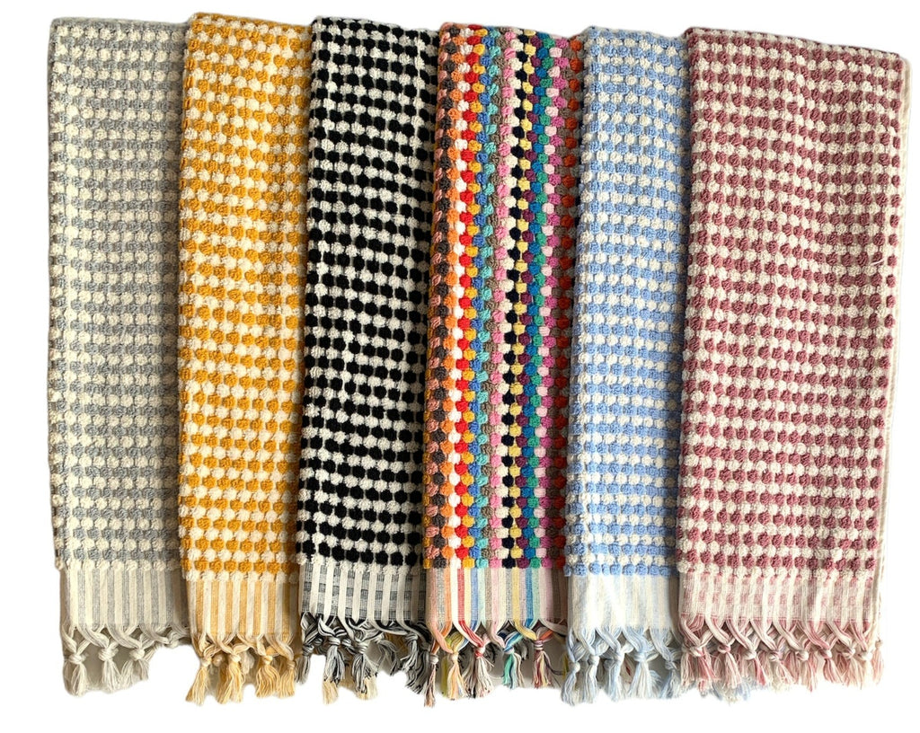 Hand Towel Pompom Turkish Terry Towel Silk Dervish Turkish Cotton Towels