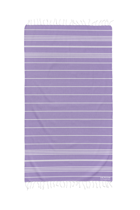 Classic Sultan Lilac Beach Bath Turkish Towel - Silk Dervish, Turkish Cotton Towel
