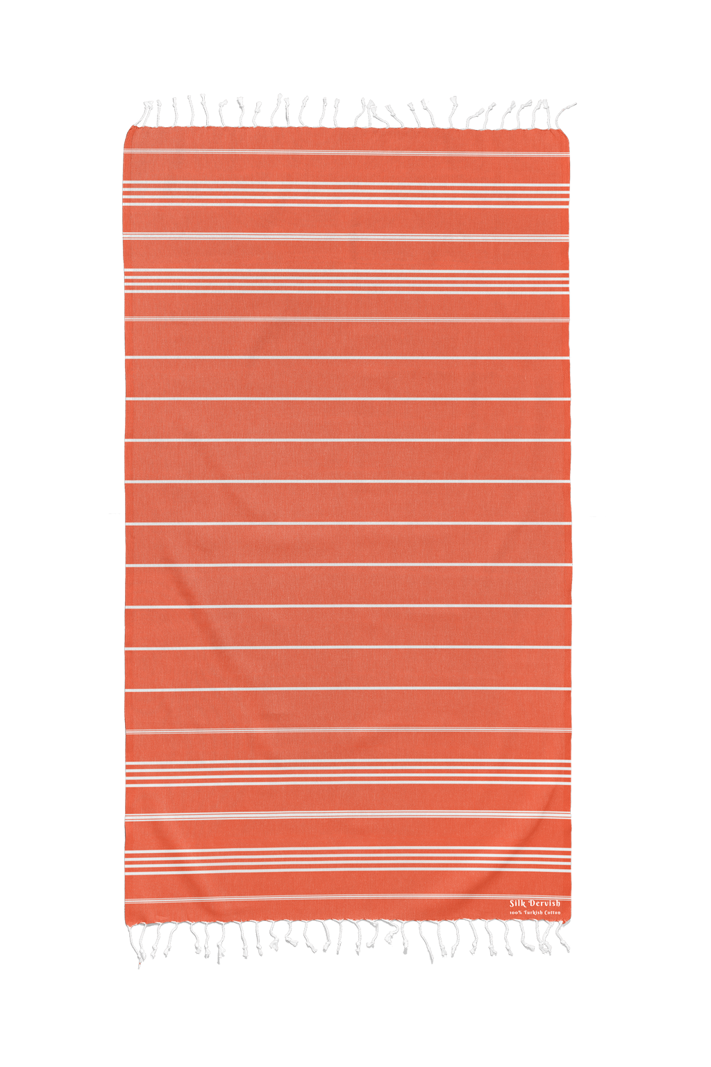Classic Sultan Orange Beach Bath Turkish Towel - Silk Dervish, Turkish Cotton Towel
