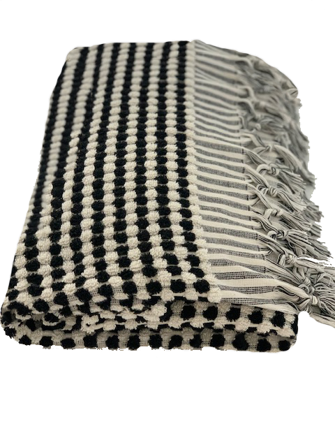 Pompom Turkish Bath Terry Towel Black Silk Dervish Turkish Cotton Towels