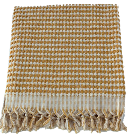 Pompom Turkish Bath Terry Towel Yellow Silk Dervish Turkish Cotton Towels