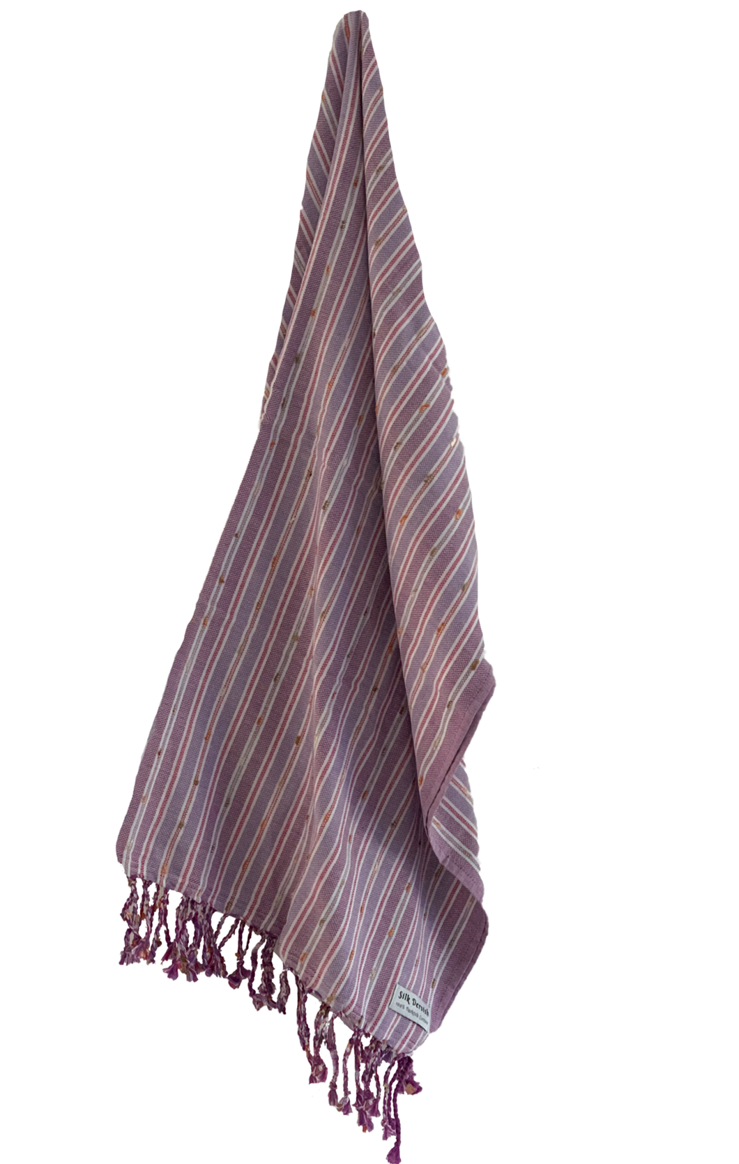 Pom Pom Purple Peshtemal Turkish Towel Silk Dervish Turkish Cotton Towels