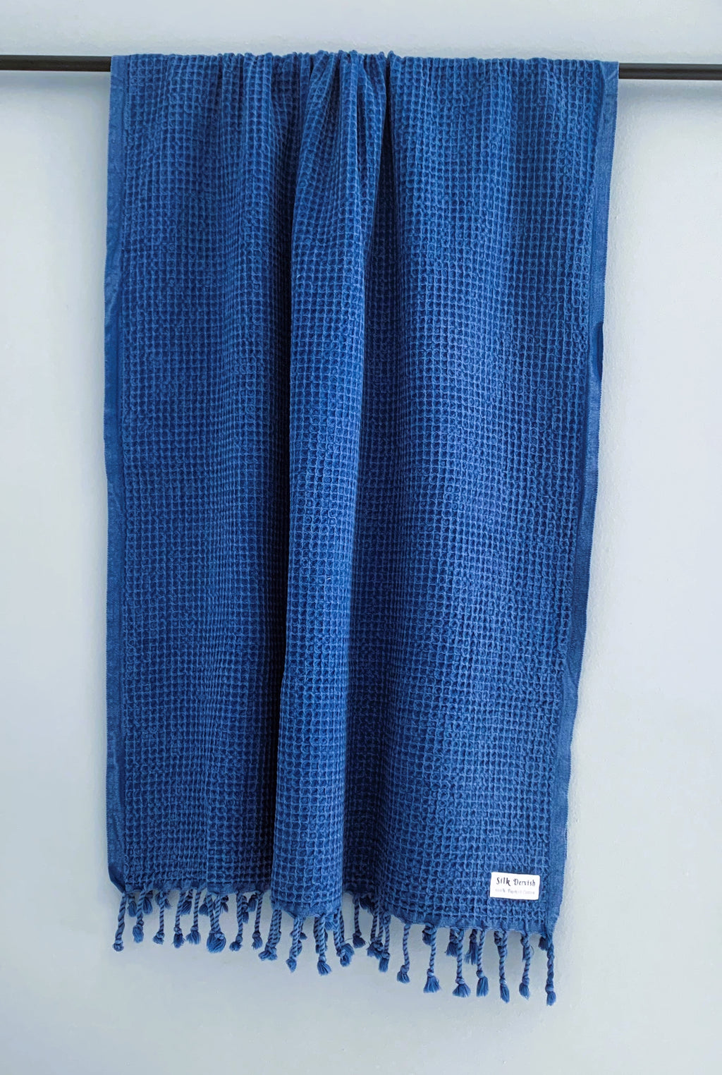 Waffle Turkish Towel Blue Silk Dervish Turkish Cotton Towels